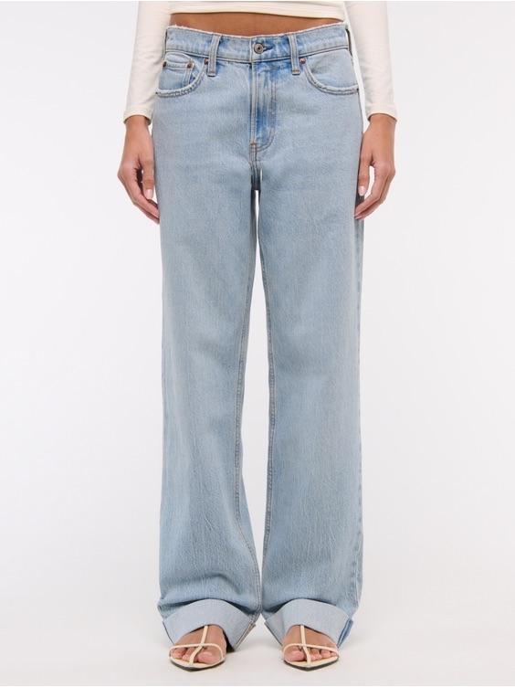 Abercrombie & Fitch Low Rise Baggy Jeans - Curve Love